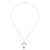 Lapis lazuli pendant necklace, 'Blue Chakra Bloom' - Lapis Lazuli Sterling Silver Chakra Floral Pendant Necklace