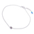 Quartz charm anklet, 'Promise of Peace' - Blue and Green Quartz Sterling Silver Charm Anklet