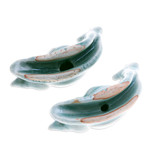 Celadon ceramic figurines, 'Tranquil Shells' (pair) - Pair of Crackled Celadon Ceramic Snail Figurines in Blue