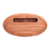 Cherry wood phone speaker, 'Serene Sounds' - Hand-Carved Minimalist Oval Cherry Wood Phone Speaker