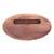 Walnut wood phone speaker, 'Regal Sounds' - Hand-Carved Minimalist Oval Walnut Wood Phone Speaker