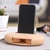 Maple wood phone speaker, 'Tender Sounds' - Hand-Carved Minimalist Oval Maple Wood Phone Speaker