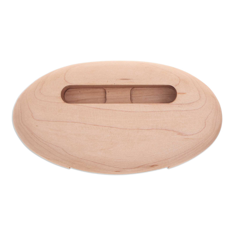 Hand-Carved Minimalist Oval Maple Wood Phone Speaker - Tender Sounds ...