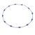 Lapis lazuli and garnet beaded long station necklace, 'Midnight Touch' - Long Station Necklace with Lapis Lazuli and Garnet Stones