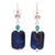 Lapis lazuli and howlite dangle earrings, 'Tranquil Blueberry' - Lapis Lazuli and Howlite Dangle Earrings from Thailand