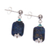 Lapis lazuli and howlite dangle earrings, 'Tranquil Blueberry' - Lapis Lazuli and Howlite Dangle Earrings from Thailand