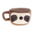 Ceramic espresso cup, 'Sloth Demitasse' - Animal-Themed Ceramic Sloth Espresso Cup Crafted in Thailand