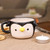 Taza de cerámica para café expreso - Taza De Espresso De Pingüino De Cerámica Con Temática Animal De Comercio Justo Tailandés