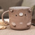 Ceramic mug, 'Bear Morning' - Whimsical Animal-Themed Handcrafted Ceramic Bear Mug