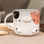 Ceramic mug, 'Calico Morning' - Whimsical Animal-Themed Handcrafted Calico Cat Mug