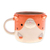 Ceramic mug, 'Cat Morning' - Whimsical Animal-Themed Handcrafted Cat Mug