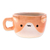 Ceramic espresso cup, 'Cat Demitasse' - Handcrafted Animal-Themed Ceramic Orange Cat Espresso Cup