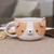 Ceramic cup, 'Corgi Elixir' - Whimsical 6 oz Ceramic Corgi Dog Cup with a Glossy Finish