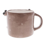 Ceramic mug, 'Deer Morning' - Fair Trade Glossy-Finished 9 oz Brown Ceramic Deer Mug