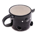 Ceramic mug, 'Buffalo Morning' - Whimsical Handcrafted Glossy-Finished Ceramic Buffalo Mug
