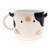 Ceramic mug, 'Cow Morning' - Hand Made 9 oz Glazed Ceramic Cow Mug from Thailand