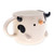 Ceramic mug, 'Cow Morning' - Hand Made 9 oz Glazed Ceramic Cow Mug from Thailand