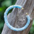 Quartz beaded cuff bracelet, 'Elysian Beauty' - Blue Quartz Brass and Copper Wire Beaded Cuff Bracelet