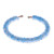 Quartz beaded cuff bracelet, 'Elysian Beauty' - Blue Quartz Brass and Copper Wire Beaded Cuff Bracelet