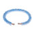 Quartz beaded cuff bracelet, 'Elysian Beauty' - Blue Quartz Brass and Copper Wire Beaded Cuff Bracelet