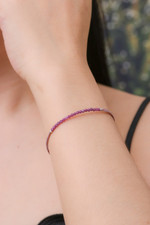 Sillimanite beaded macrame pendant bracelet, 'Precious Delicacy' - Adjustable Sillimanite Beaded Macrame Pendant Bracelet