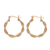 Gold-plated hoop earrings, 'Dancing Gold' - Artisan-Made High-Polished 18k Gold-Plated Hoop Earrings