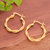 Gold-plated hoop earrings, 'Dancing Gold' - Artisan-Made High-Polished 18k Gold-Plated Hoop Earrings