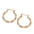 Gold-plated hoop earrings, 'Dancing Gold' - Artisan-Made High-Polished 18k Gold-Plated Hoop Earrings