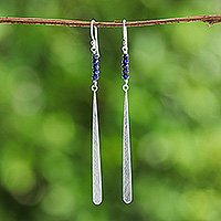 Lapis lazuli dangle earrings, Modern Drop