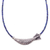 Lapis lazuli beaded pendant necklace, 'Fish Fantasy' - Lapis Lazuli Silver Beaded Fish-Themed Pendant Necklace