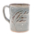 Ceramic mug, 'Windy Days' - Classic Crackled Nature-Themed Green and Brown Ceramic Mug