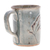 Ceramic mug, 'Windy Days' - Classic Crackled Nature-Themed Green and Brown Ceramic Mug