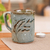 Ceramic mug, 'Windy Days' - Classic Crackled Nature-Themed Green and Brown Ceramic Mug