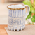 Ceramic mug, 'Blue Essence' - Textured Antique Ceramic Mug with Geometric Patterns