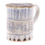 Ceramic mug, 'Blue Essence' - Textured Antique Ceramic Mug with Geometric Patterns