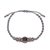 Tiger's eye macrame pendant bracelet, 'Sole Power' - Thai Handcrafted Grey Tiger's Eye Macrame Pendant Bracelet