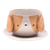 Ceramic mini flower pot, 'Beagle Spring' (small) - Glazed Beagle Dog Ceramic Mini Flower Pot and Saucer (Small)