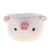 Ceramic mini flower pot, 'Piglet Spring' (small) - Piglet-Shaped Ceramic Mini Flower Pot and Saucer (Small)