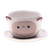 Ceramic mini flower pot, 'Sheep Spring' (small) - Handcrafted Ceramic Sheep Mini Flower Pot and Saucer (Small)