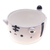 Ceramic flower pot, 'White Tiger Epoch' (medium) - Thai-Made White Tiger Ceramic Flower Pot and Saucer (Medium)