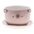 Ceramic flower pot, 'Bear Blossoming' - Thai Bear-Themed Glazed Ceramic Flower Pot and Saucer Set