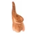 Wood figurine, 'Tiny Sweetness' - Raintree Wood Baby Elephant Figurine Hand-Carved in Thailand
