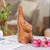 Wood figurine, 'Tiny Sweetness' - Raintree Wood Baby Elephant Figurine Hand-Carved in Thailand