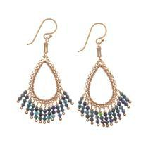 Gold-plated quartz chandelier earrings, 'Infinite Virtue' - Thai-Made 18k Gold-Plated Quartz Beaded Chandelier Earrings