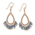 Gold-plated quartz chandelier earrings, 'Infinite Virtue' - Thai-Made 18k Gold-Plated Quartz Beaded Chandelier Earrings