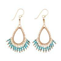 Gold-plated chandelier earrings, Island Virtue