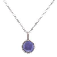 Lapis lazuli pendant necklace, 'Radiant Blue' - Silver Pendant Necklace with Faceted Lapis Lazuli Stone