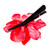 Pasador de pelo de flores naturales - Pinza para el pelo de flor de Gardenia roja natural hecha a mano en Tailandia