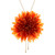 Collar lariat de flores naturales bañado en oro - Collar Lariat de Crisantemo Naranja con Baño de Oro de 22k