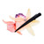 Natural flower hair clip, 'Princess Cattleya' - Thai-Made Ivory and Pink Natural Cattleya Flower Hair Clip